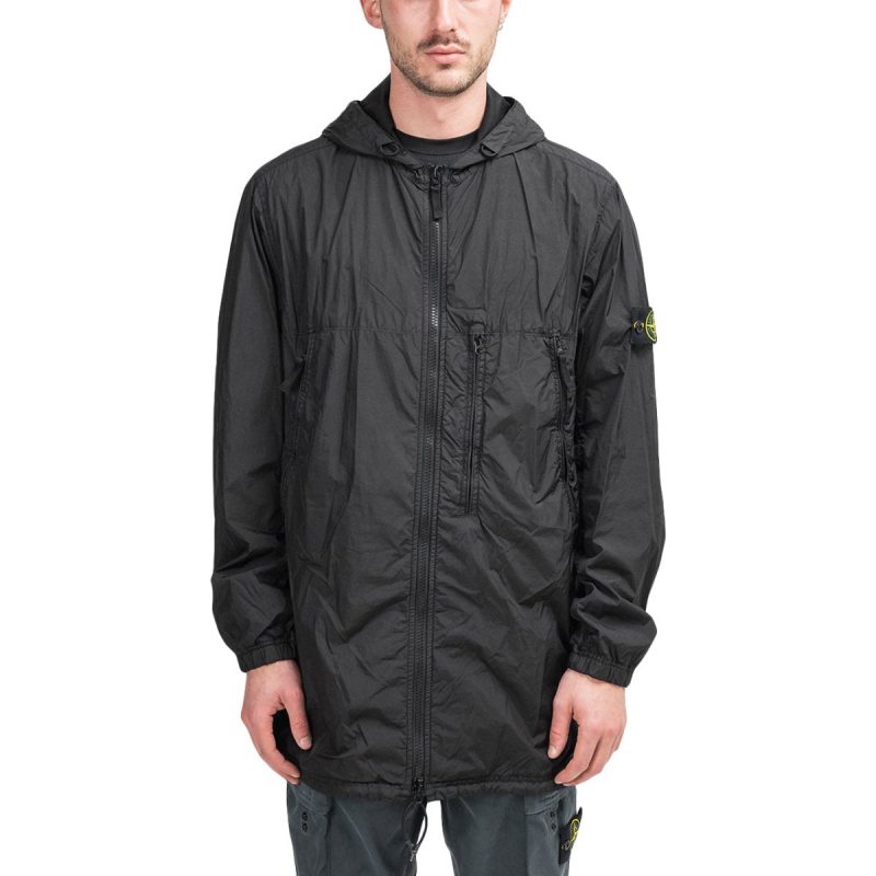 stone island garment dyed crinkle isolante jacket schwarz 700990