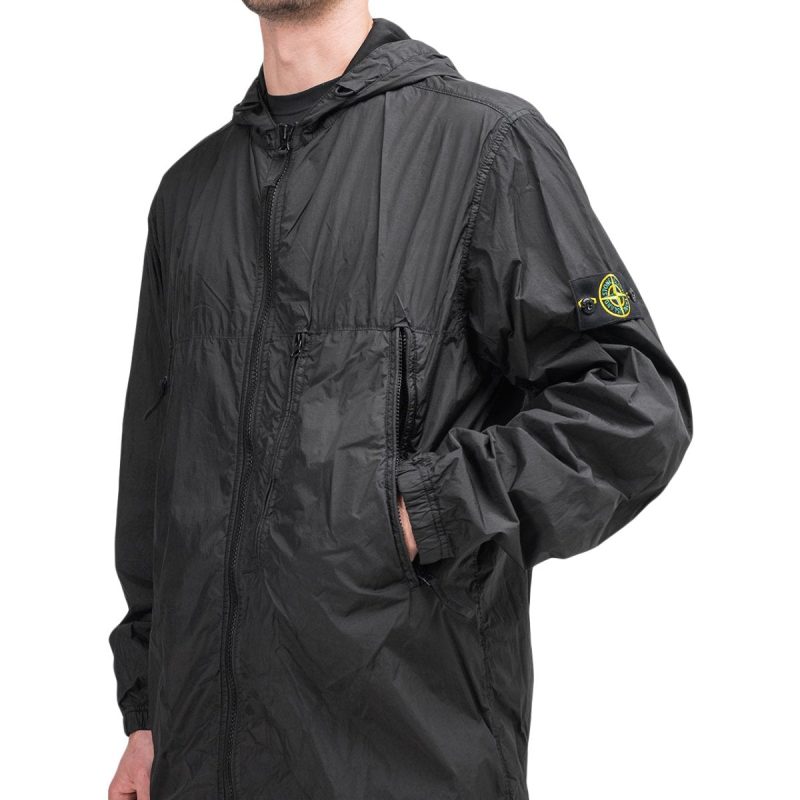 stone island garment dyed crinkle isolante jacket schwarz 833983