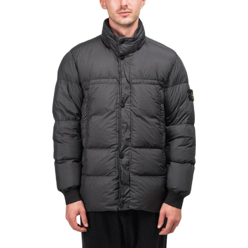 stone island garment dyed crinkle reps down jacket anthrazit 336074