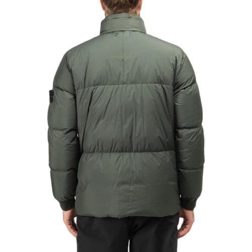 stone island garment dyed crinkle reps down jacket olive 726793