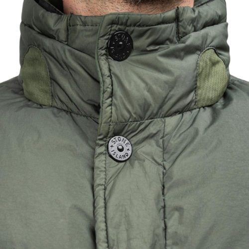 stone island garment dyed crinkle reps down jacket olive 863531