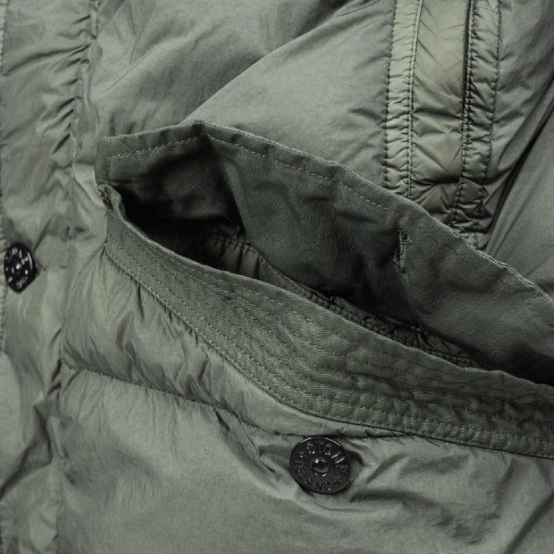 stone island garment dyed crinkle reps ny down jacket dunkelgrun 852622