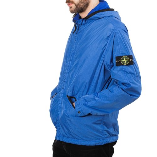 stone island garment dyed crinkle reps ny jacket blau 484130