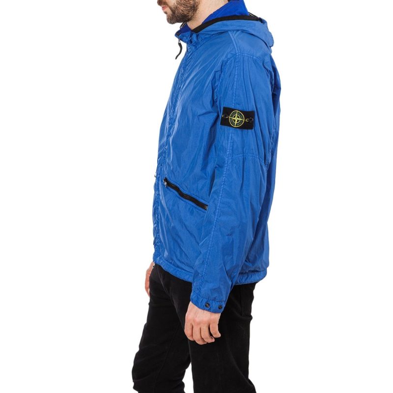 stone island garment dyed crinkle reps ny jacket blau 786902