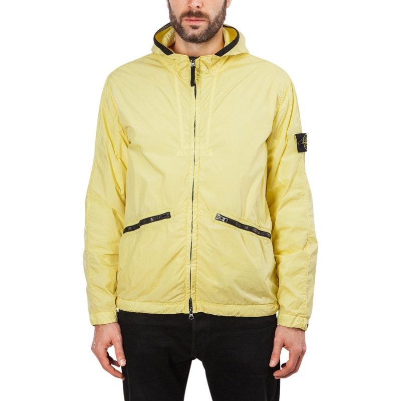 stone island garment dyed crinkle reps ny jacket gelb 102744