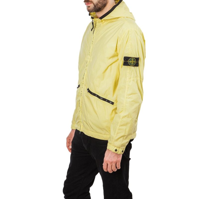 stone island garment dyed crinkle reps ny jacket gelb 703766