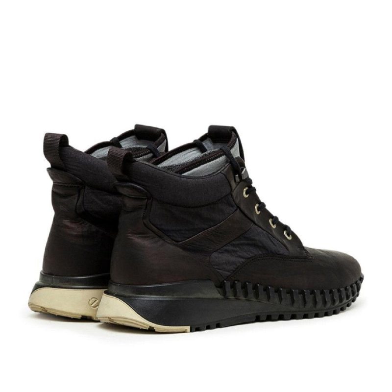 stone island garment dyed leather exostrike boot schwarz 508204