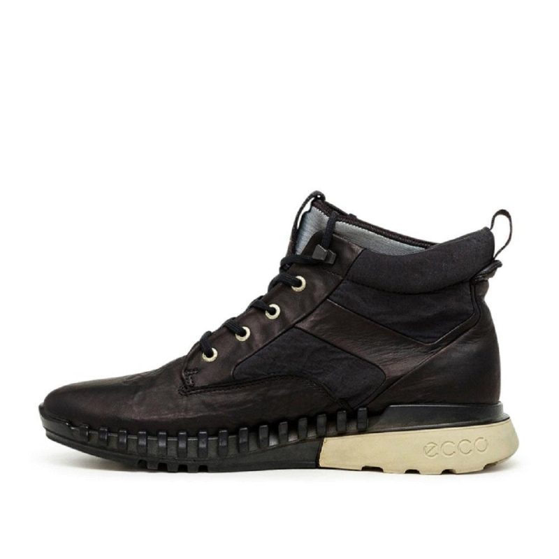 stone island garment dyed leather exostrike boot schwarz 616632