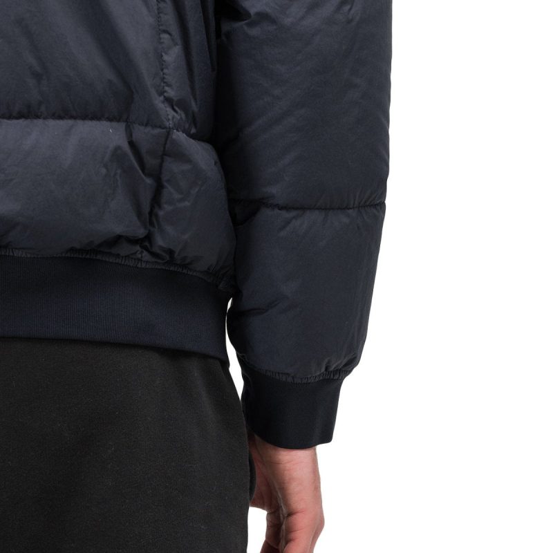 stone island garment dyed nylon down jacket navy 777072