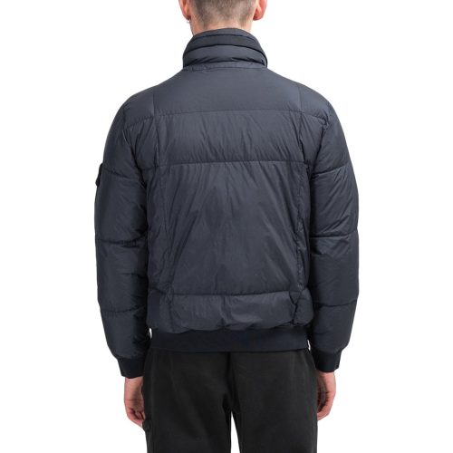 stone island garment dyed nylon down jacket navy 941822