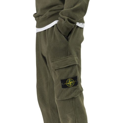 stone island garment dyed sweat pant olive 388411