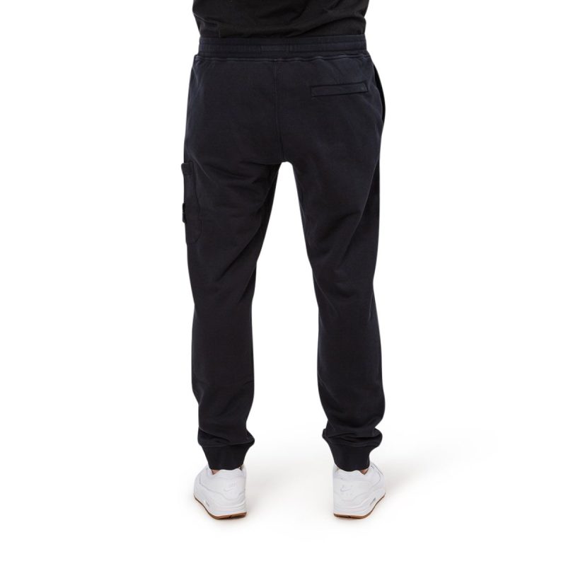 stone island garment dyed sweat pant schwarz 639146