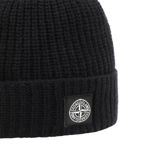 stone island geelong wool patch beanie schwarz 655294