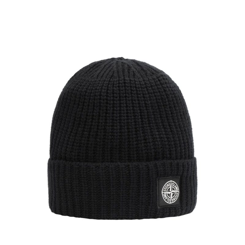 stone island geelong wool patch beanie schwarz 753475