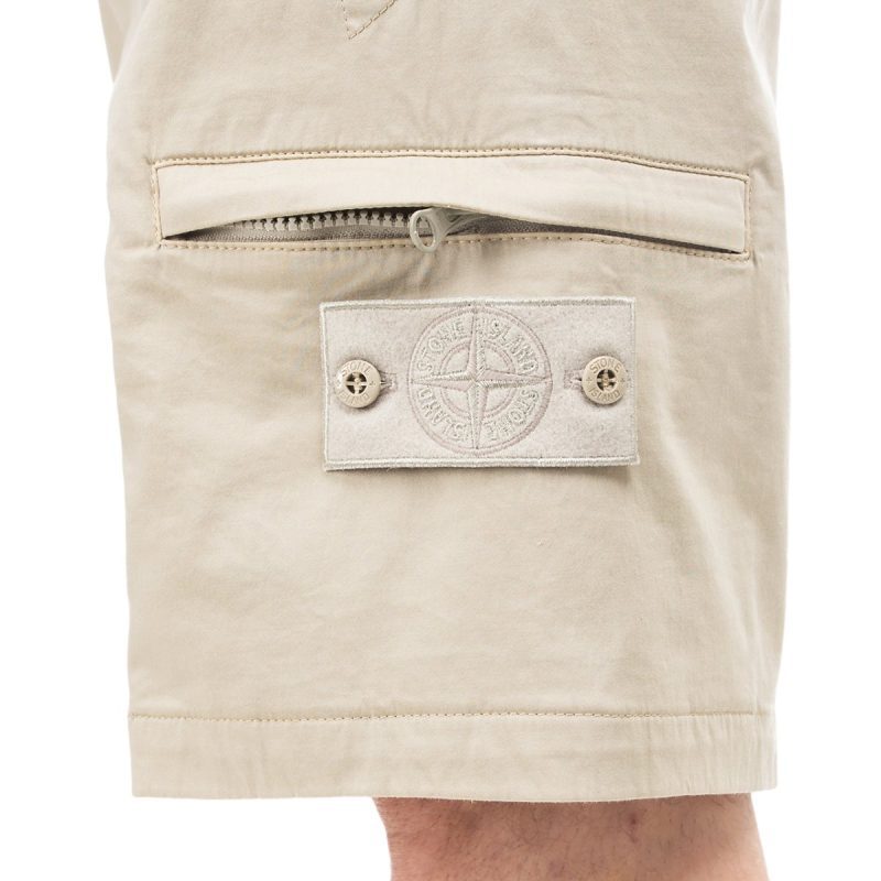 stone island ghost piece bermuda shorts beige 749318