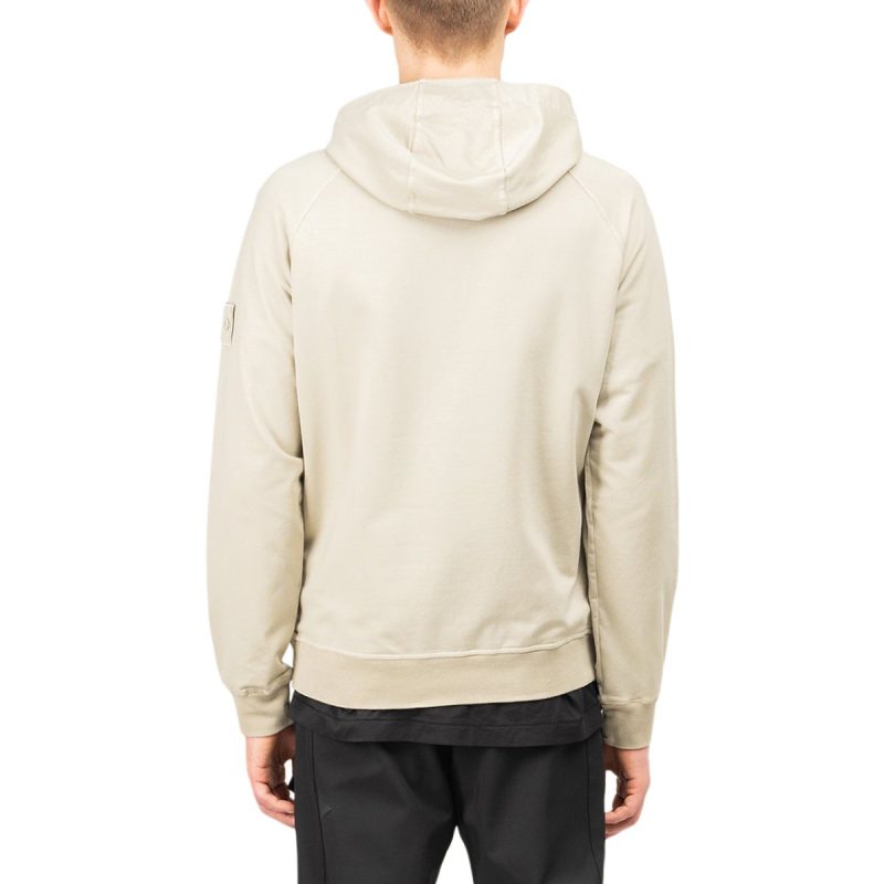 stone island ghost piece cotton stretch fleece hoodie beige 898776