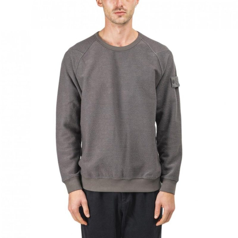 stone island ghost piece sweatshirt anthrazit 470978