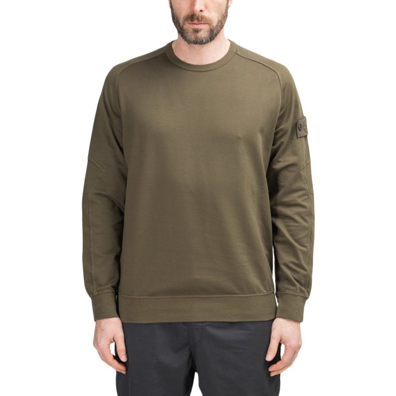 stone island ghost piece sweatshirt olive 207567