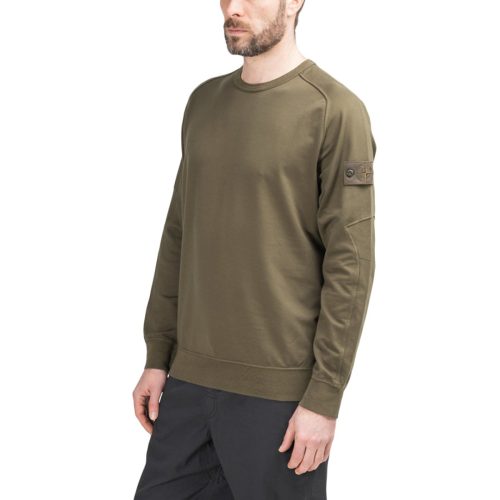 stone island ghost piece sweatshirt olive 235210