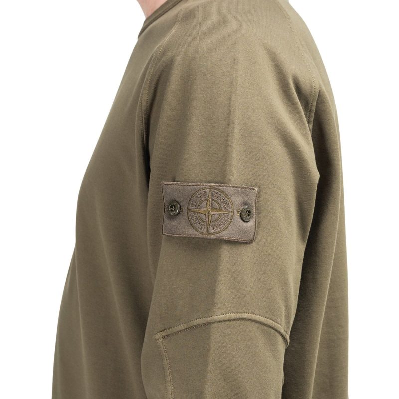 stone island ghost piece sweatshirt olive 477103