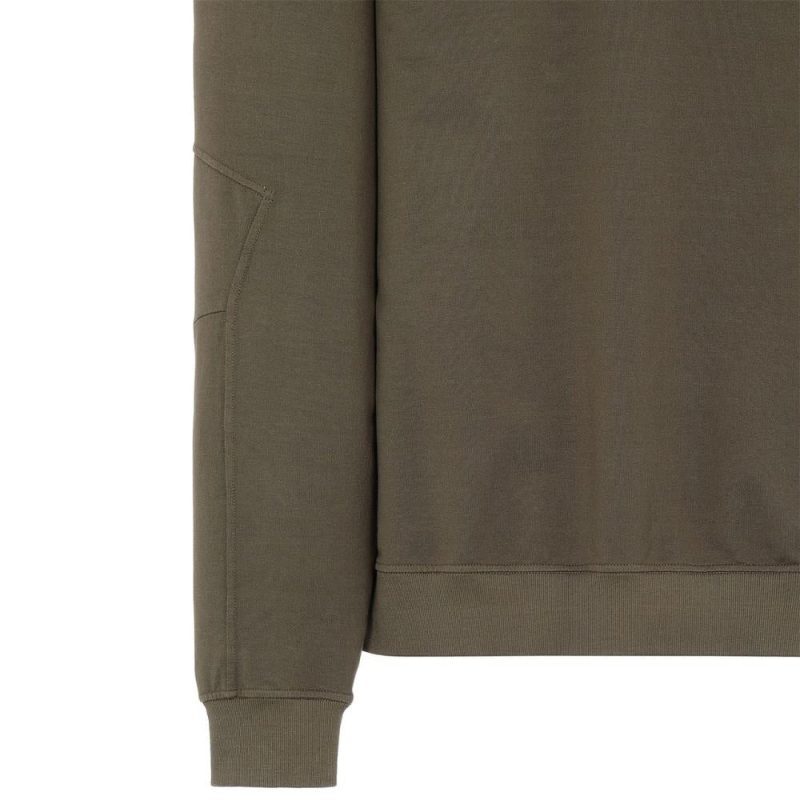 stone island ghost piece sweatshirt olive 627609