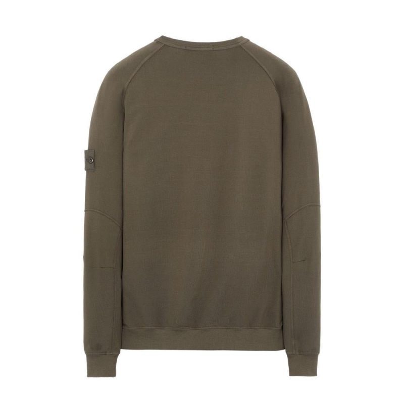 stone island ghost piece sweatshirt olive 981309