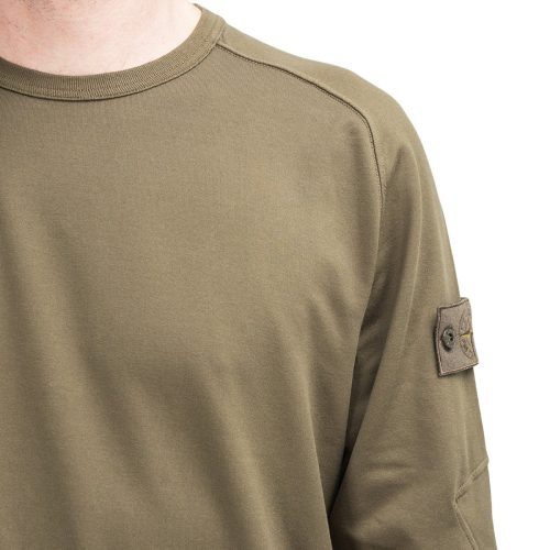 stone island ghost piece sweatshirt olive 982122