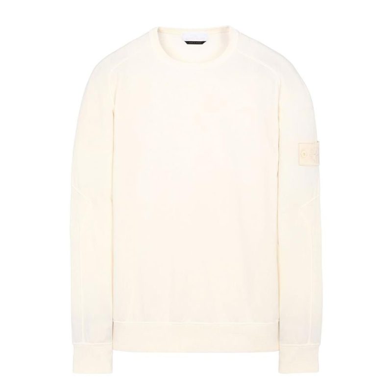 stone island ghost piece sweatshirt weiss 197444