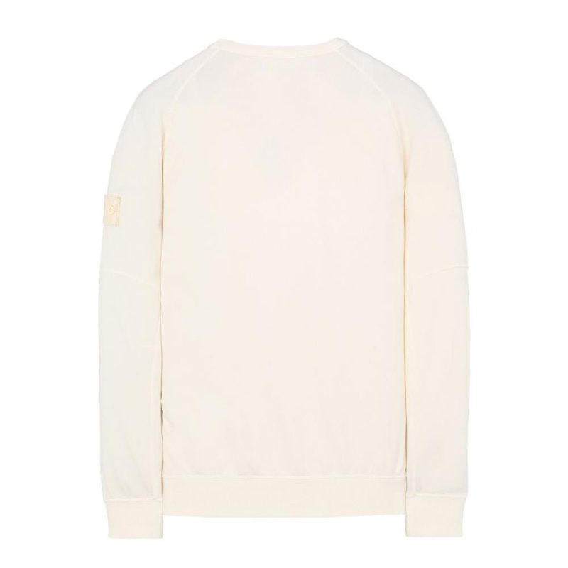 stone island ghost piece sweatshirt weiss 314794