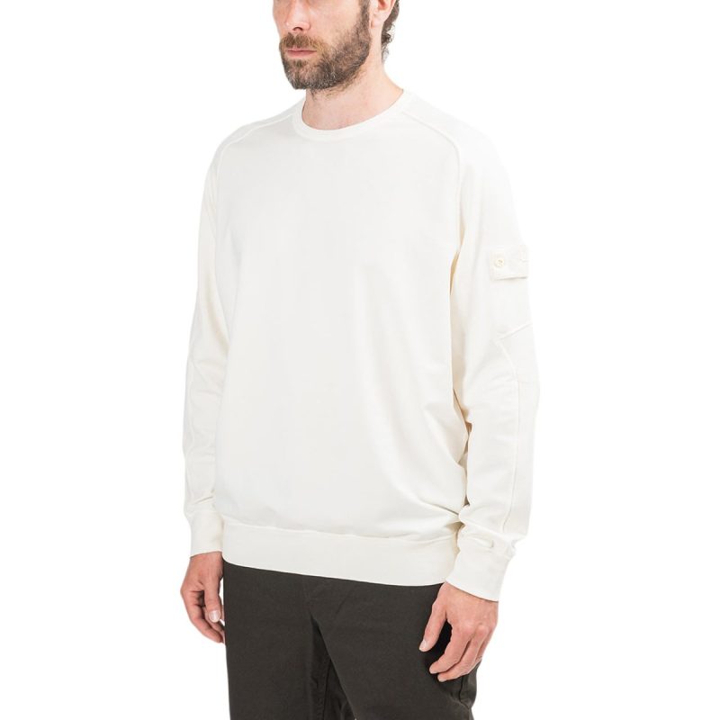 stone island ghost piece sweatshirt weiss 416697