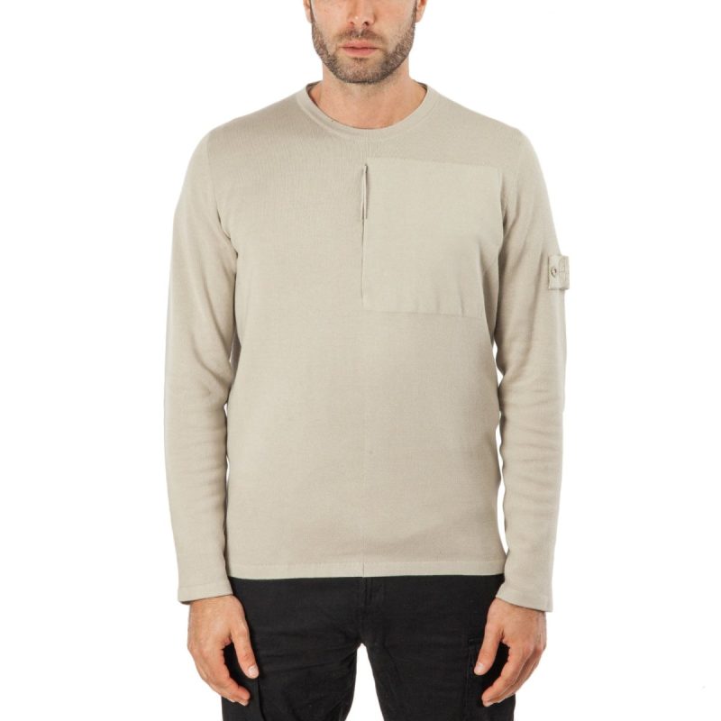 stone island ghost sweater beige 725686