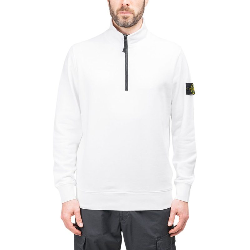 stone island half zip sweatshirt weiss 231437