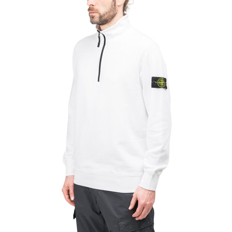 stone island half zip sweatshirt weiss 732614