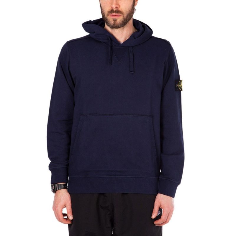 stone island hooded sweater dunkelblau 900150