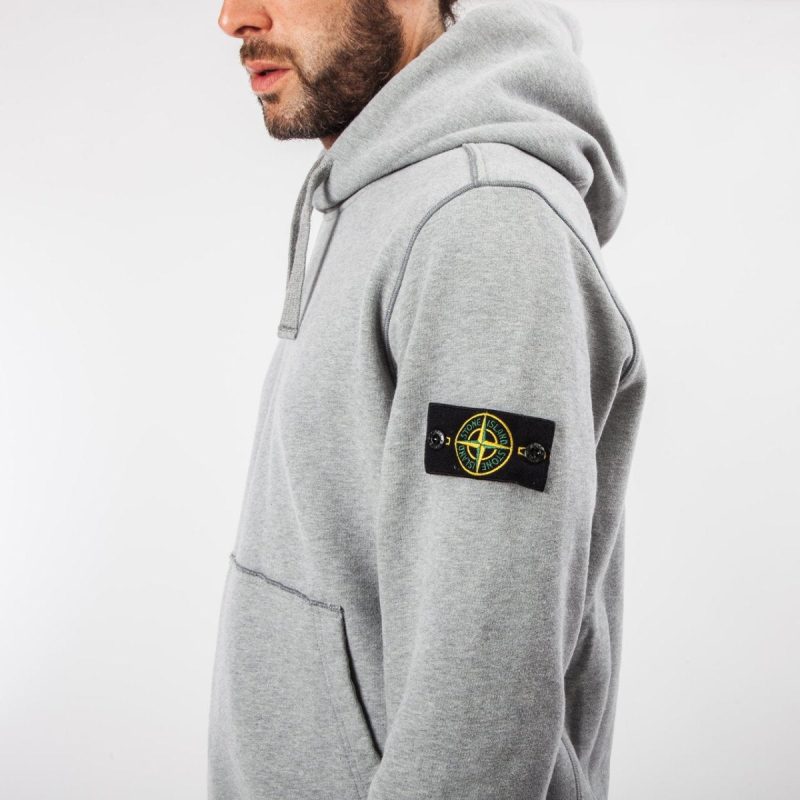 stone island hooded sweater hellgrau 705635