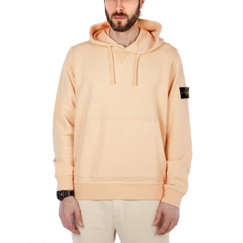 stone island hooded sweater lachs 912978