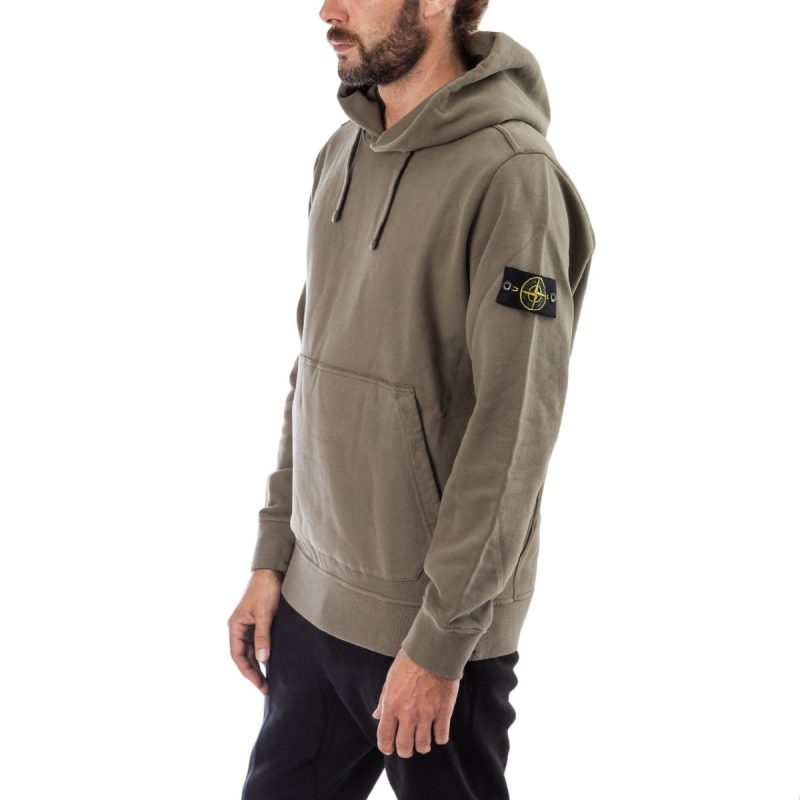 stone island hooded sweater oliv 807485