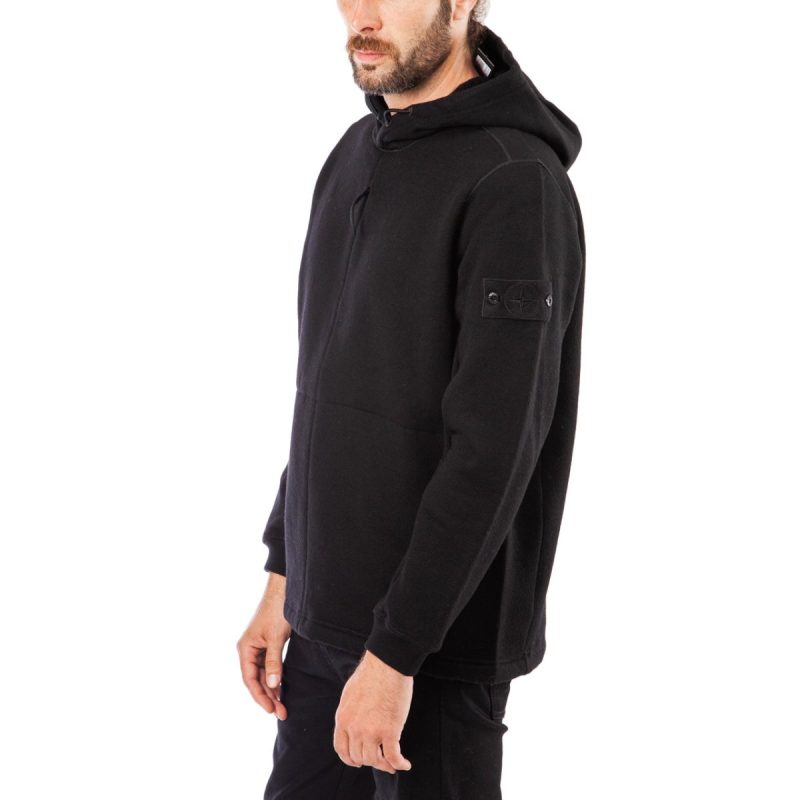 stone island hooded sweater schwarz 604666