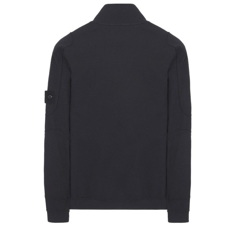 stone island knit cardigan ghost piece navy blau 748964