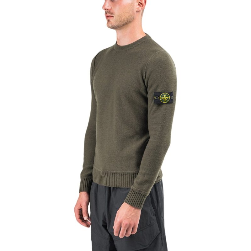 stone island knit pullover dunkelgrun 436181