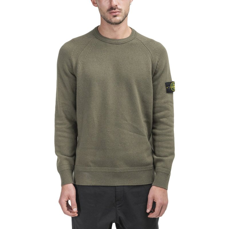 stone island knitted pullover olive 128885