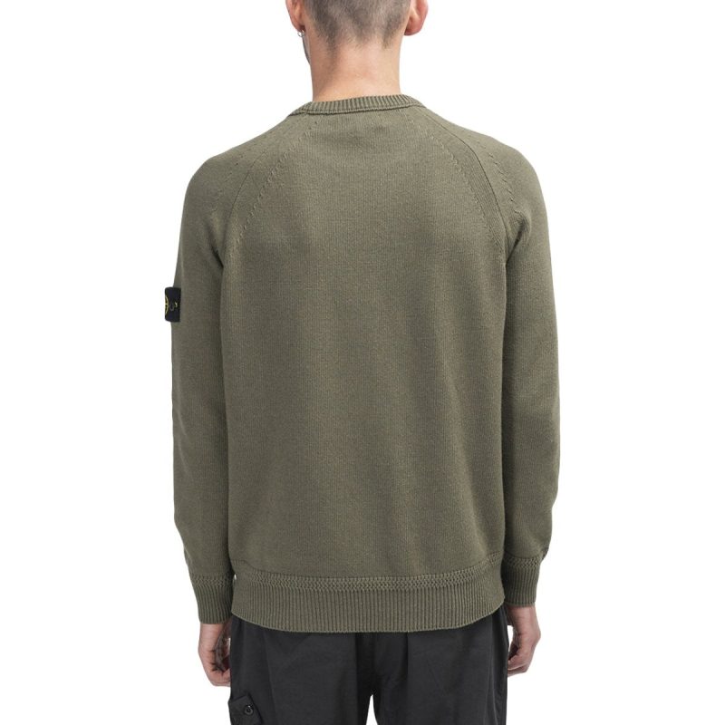 stone island knitted pullover olive 580478