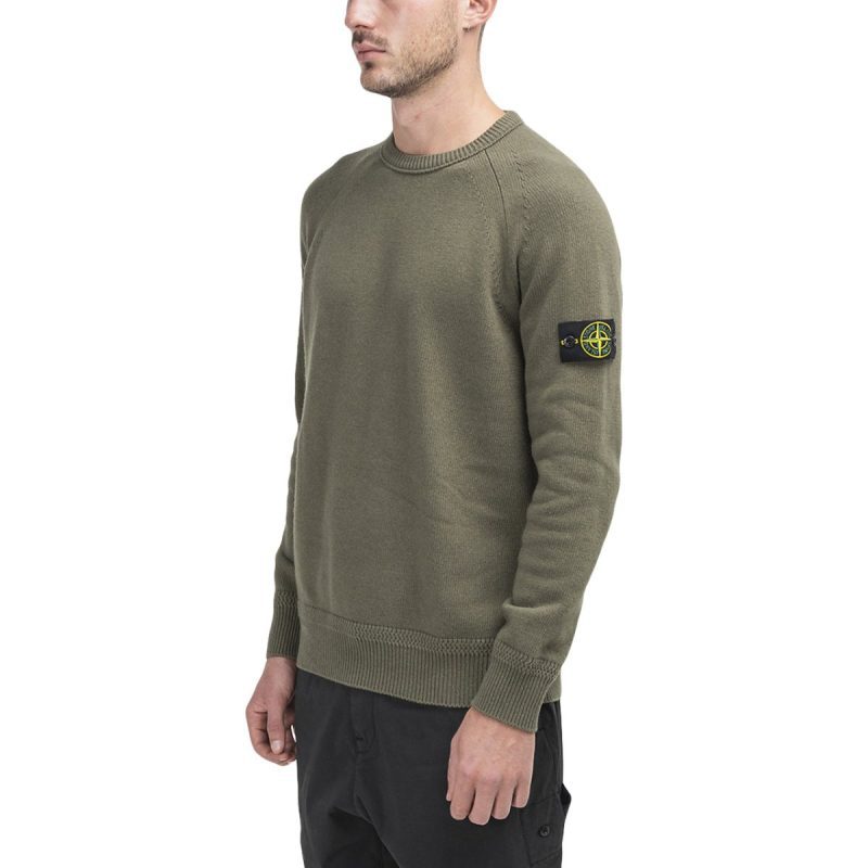 stone island knitted pullover olive 685644