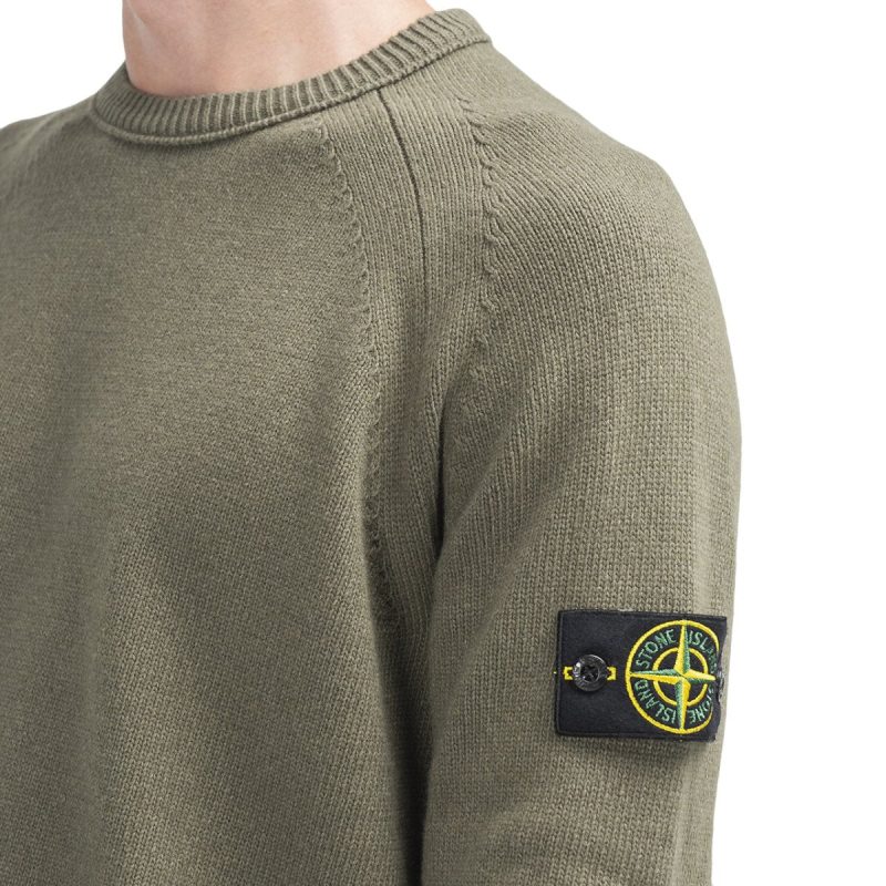 stone island knitted pullover olive 712448