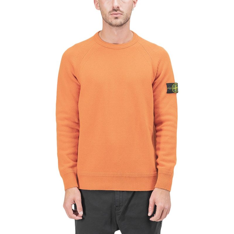 stone island knitted pullover orange 407260