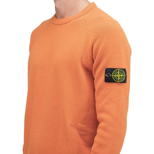 stone island knitted pullover orange 683418