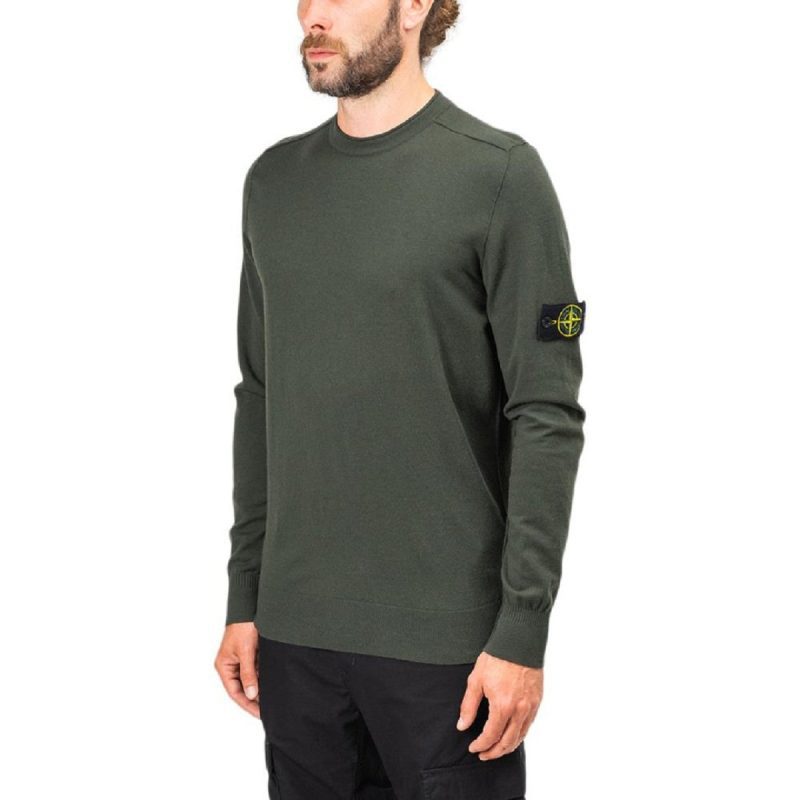 stone island knitted sweater dunkelgrun 430471