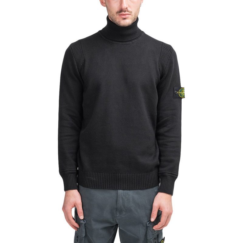 stone island knitted turtleneck schwarz 723351