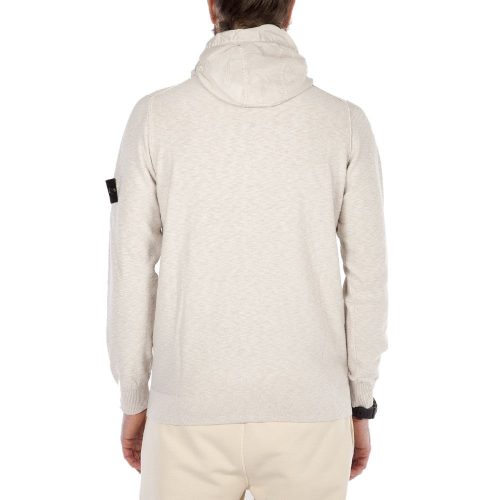 stone island knitwear hooded jacket altweiss 444494