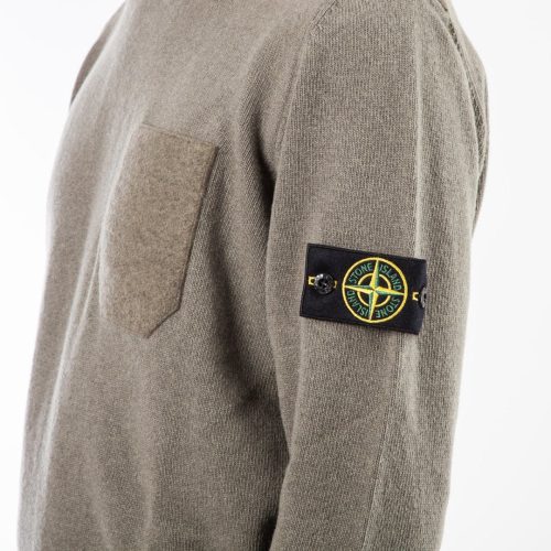 stone island knitwear sweat shirt olive 763912